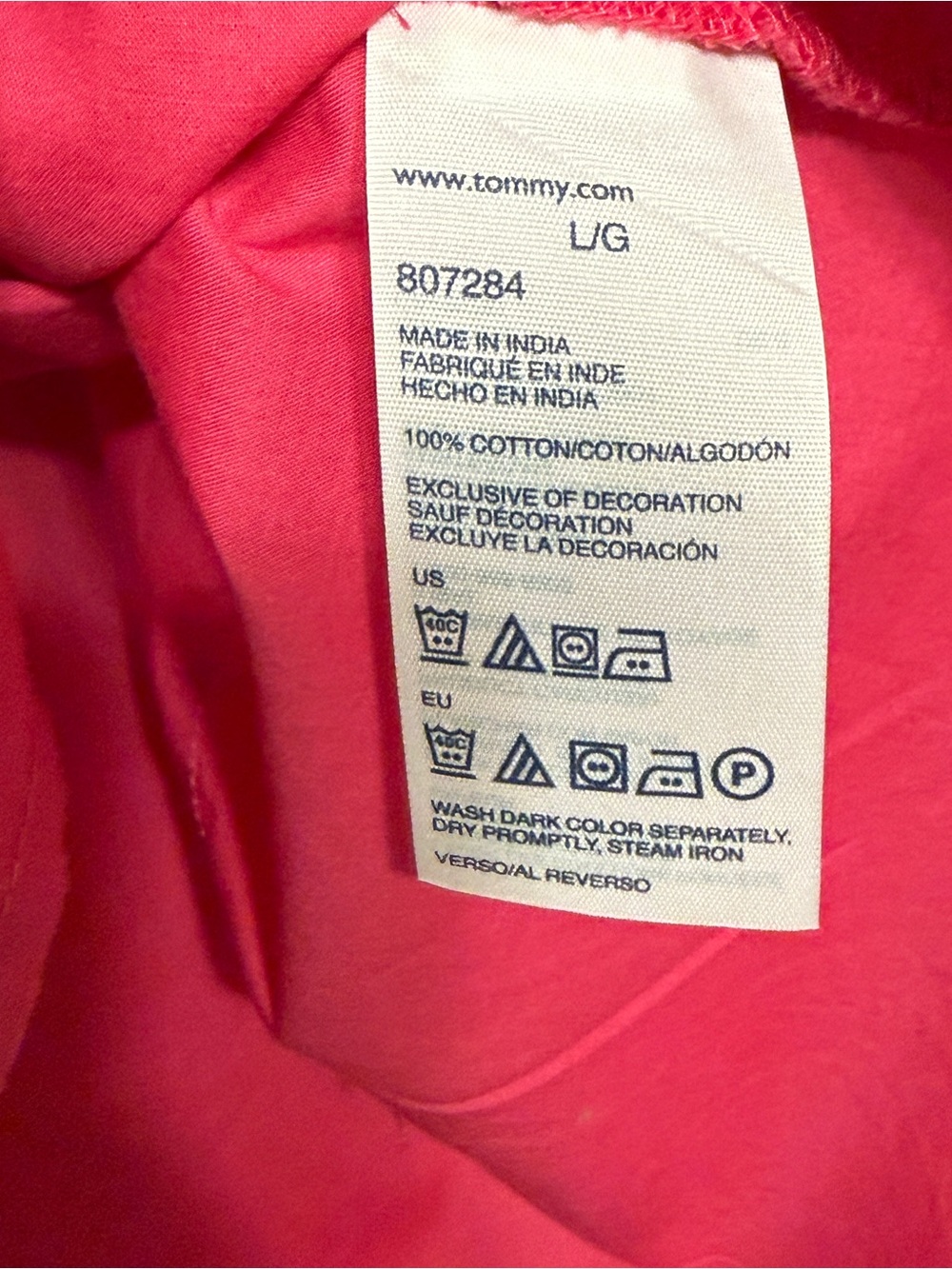 Tommy Hilfiger Magenta Long Sleeve Button-up Shirt - Picture 6 of 6